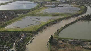 Flooding on the Thames A helicopter journey along the floodhit river [upl. by Nilrah460]