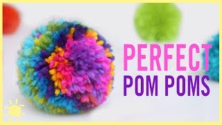 DIY  How to make the Perfect Rainbow Pom Pom [upl. by Otrebireh442]