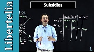 Subsidios gráfico y excedentes  Microeconomía  Libertelia [upl. by Monahon]