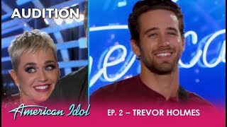 Katy Perry Falls In LOVE With Trevor Holmes on American Idol [upl. by Neysa27]