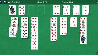 FreeCell Game  80 [upl. by Pavlov320]