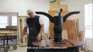 How To Install A Pedestal Base On A Dining Table [upl. by Ymot]