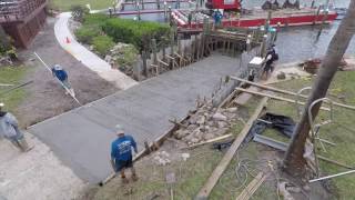 How to pour a concrete boat ramp [upl. by Hellah]