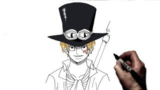 How To Draw Sabo  Step By Step  One Piece [upl. by Titos160]