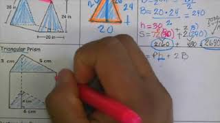 Surface Area of Prisms S  Ph  2B [upl. by Mccoy]