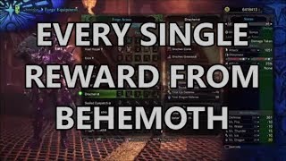 MHW  EVERY SINGLE Reward From The Behemoth Guide  HOW TO GET Drachen ArmorInsect GlaivePalico [upl. by Bathesda]