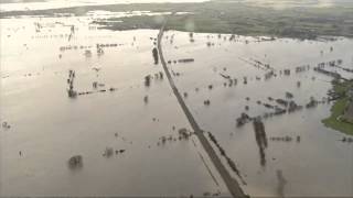 UK floods Somerset flood zone  video [upl. by Nnyla]