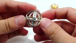 How is the amazing Astronomical Sphere Ball Finger ring works [upl. by Aihsinyt]