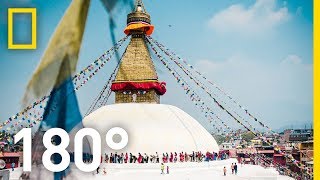 180° Kathmandu City of Temples  National Geographic [upl. by Frankhouse]