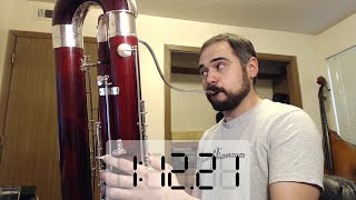 75 Seconds Long Contrabassoon Low Bb [upl. by Ynoffit383]