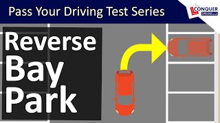 Reverse Bay Parking using the Mirrors for Reference Points  Driving Test Manoeuvre in Great Britain [upl. by Sinnard767]