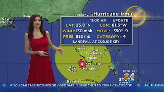 11AM Advisory Hurricane Irma Moves Over South Florida [upl. by Nalyorf457]