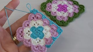 Tığ işi kolay örgü motif anlatımı 🌷crochet knitting [upl. by Enylcaj]