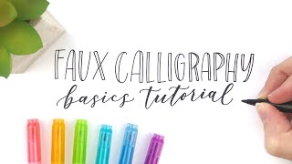 Faux Calligraphy Basics Tutorial [upl. by Nomma]