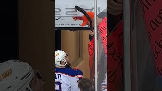 Draisaitl gives stick to German fan [upl. by Chapel]