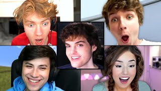 EVERY Reaction to DREAMs FACE REVEAL [upl. by Ecirtel]