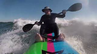 Macski USA Waveski amp Kayak Surfing Sandy Hook NJ [upl. by Lledniw]