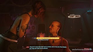 Cyberpunk 2077  Talking to Fingers all dialogue options The Space in Between [upl. by Rangel202]