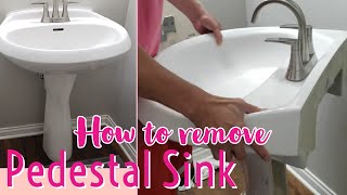 How to Remove a Pedestal Sink  DIY by Real Regular Homeowner [upl. by Tucker]