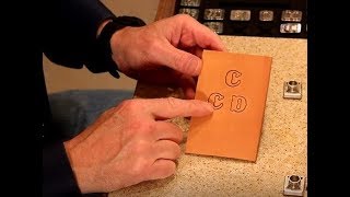 Letter Stamping on Leather [upl. by Machute]