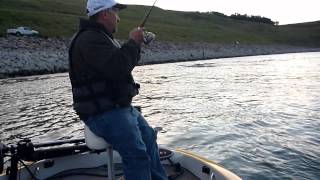 Fishing the Missouri River Garrison Dam Tailrace 2012wmv [upl. by Dnalyr]