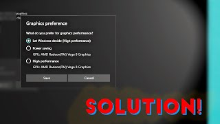 How to fix POWER SAVING amp HIGH PERFORMANCE showing same GPU in GRAPHICS SETTINGS  WINDOWS 10 [upl. by Suki]