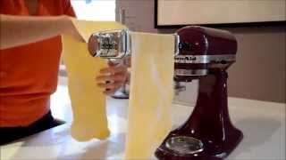 How to Roll Pasta Dough using the KitchenAid Attachment [upl. by Isola502]