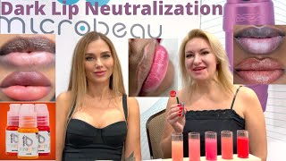 Dark lips neutralization PMU tutorial [upl. by Okramed]