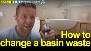 HOW TO CHANGE A BASIN WASTE  Plumbing Tips  Basics [upl. by Rees88]