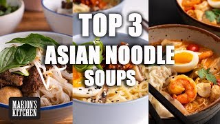 Top 3 Asian Noodle Soups  Marions Kitchen [upl. by Honeyman]