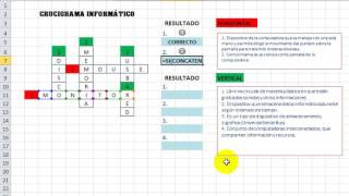 Realizar actividad de crucigrama en Excel 2010 [upl. by Klug327]