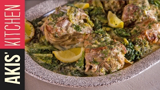 Greek Lamb Fricassee  Akis Petretzikis [upl. by Lovering]