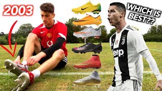 Testing ALL of Cristiano Ronaldos Football Boots 20032019 [upl. by Rennane]