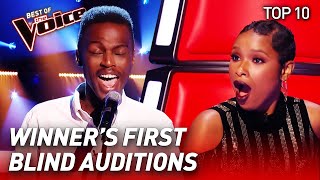 TOP 10  INCREDIBLE Blind Auditions of WINNERS in The Voice [upl. by Redienhcs]