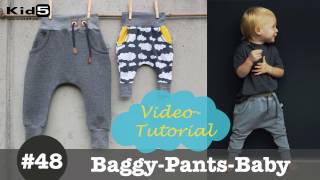 Coole Baby Hose selber nähen  DIYNähTutorial [upl. by Flemming907]