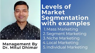 Levels of Market Segmentation with examples [upl. by Onivag]