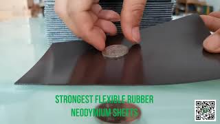 STRONGEST FLEXIBLE RUBBER NEODYMIUM MAGNET SHEETSMAGNETIC TAPE [upl. by Ahsrav309]