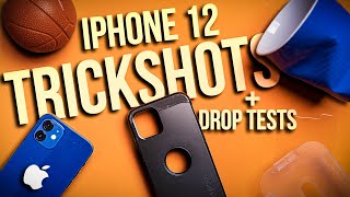 iPhone 12 Drop Tests  Trick Shots  Spigen Tough Armor Case  Review [upl. by Yecnahc964]