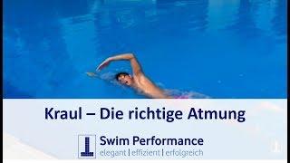 Die richtige Kraul Atmung erlernen Correct breathing in freestyle swimming english subbed [upl. by Rendrag]