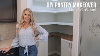 DIY Pantry Makeover  Home With Stefani [upl. by Iaria]