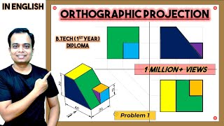 Orthographic ProjectionProblem 1 [upl. by Ezri]