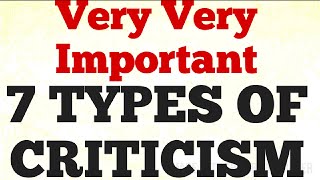 7 Types of Literary Criticism [upl. by Annaitat]