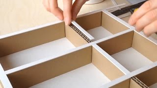 DIY Cardboard Drawer Organizer  An Easy Tutorial For Clever Storage Solutions [upl. by Arda]