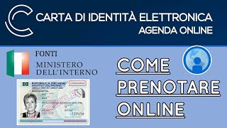 Come prenotare la Carta di identità elettronica online 2021 [upl. by Payton]