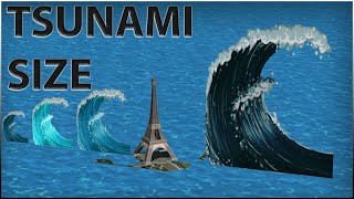 Tsunami Height Comparison 3D [upl. by Ailb]