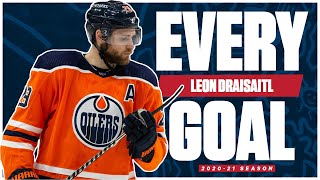 Every Leon Draisaitl Goal From The 202021 NHL Season [upl. by Ayhtak]