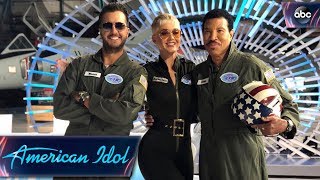 Katy Perry Luke Bryan Lionel Richie Reunite At Denver Auditions  American Idol on ABC [upl. by Yraccaz]