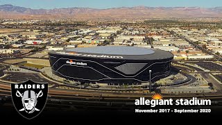 Raiders Allegiant Stadium  Mustsee 4K timelapse movie [upl. by Lydie]