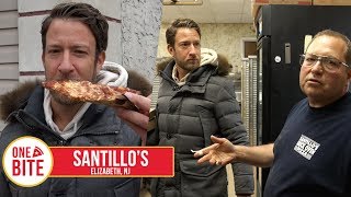 Barstool Pizza Review  Santillos ElizabethNJ Bonus Old School Italian Pizza Maker [upl. by Lizned]