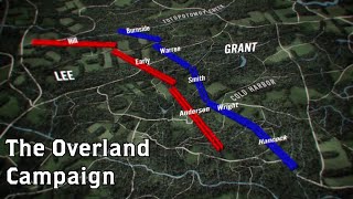 The Wilderness to Cold Harbor Grants Overland Campaign Animated Battle Map [upl. by Saleem]